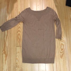 Tan Crew Neck Rubbish Sweater Size S